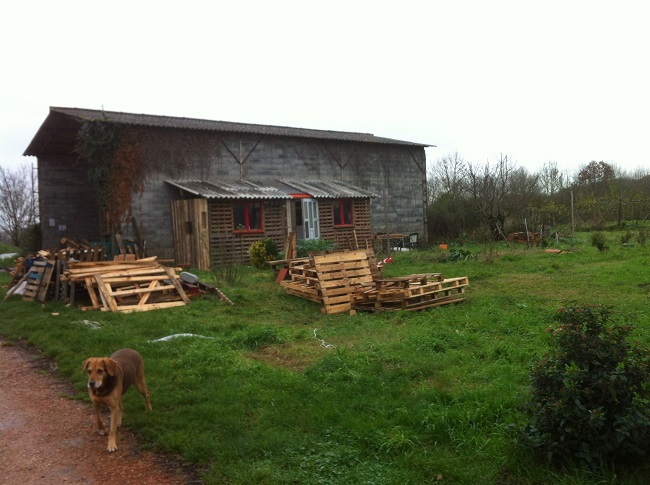 Cette image représente l'atelier en palette en cours de construction.